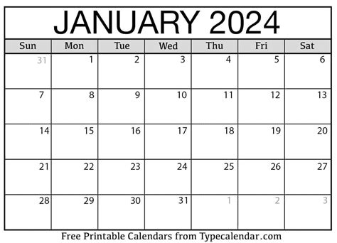 january 2024 calendwr